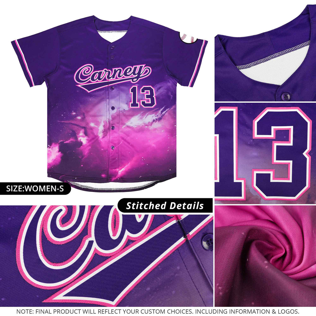 Custom Navy Personalized Starburst Pattern Authentic Baseball Jersey Limited
