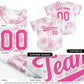 Custom Pink Pink-White Graffiti Pattern Authentic Flower Baseball Jersey Limited