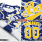 Custom Yellow Gold-White Graffiti Pattern Authentic Flower Baseball Jersey Limited