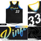 Custom Black Personalized Gradient Font Sports Uniform Basketball Jersey Limited