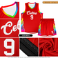 Custom Aqua Side Flame Pattern Fashion Sports Uniform Basketball Jersey Limited