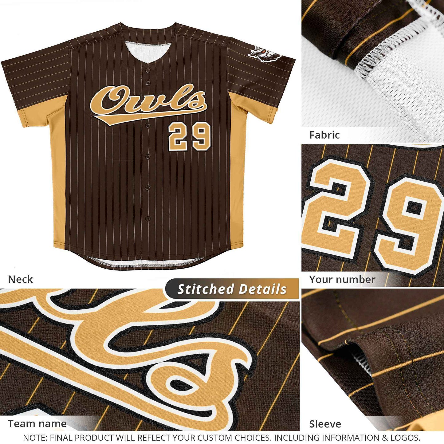 Custom Black Red-Yellow Stripe Fashion Design Full Button Authentic Baseball Jersey Limited