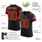 Custom Black Scarlet-Gold Mesh Authentic Football Jersey Limited