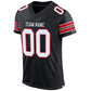 Custom Black White-Red Mesh Authentic Football Jersey Limited