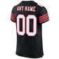 Custom Black White-Red Mesh Authentic Football Jersey Limited