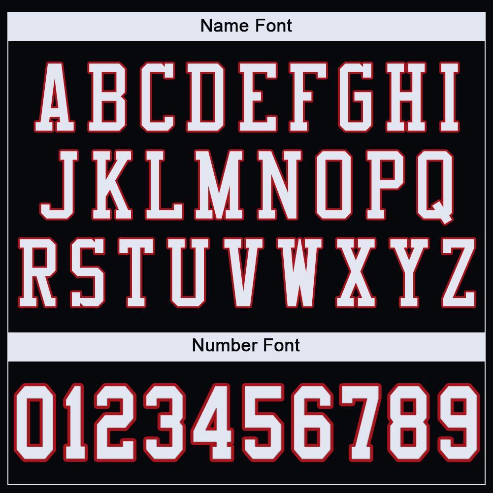 Custom Black White-Red Mesh Authentic Football Jersey Limited