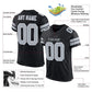 Custom Black Silver-White Mesh Authentic Football Jersey Limited