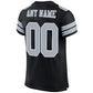 Custom Black Silver-White Mesh Authentic Football Jersey Limited