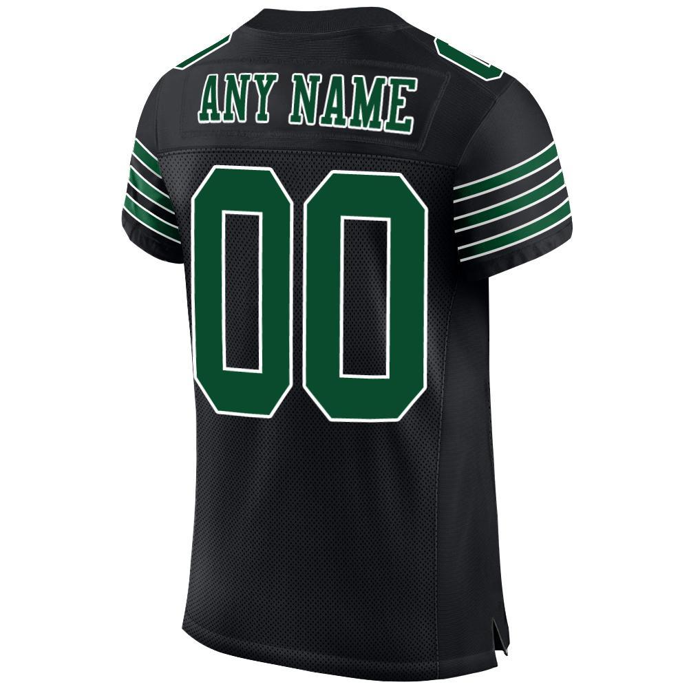 Custom Black Gotham Green-White Mesh Authentic Football Jersey Limited