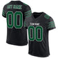 Custom Black Gotham Green-White Mesh Authentic Football Jersey Limited