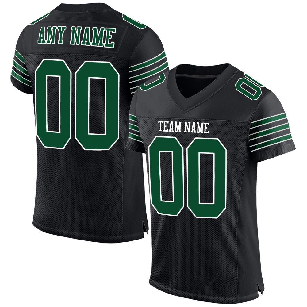 Custom Black Gotham Green-White Mesh Authentic Football Jersey Limited