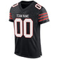 Custom Black White-Scarlet Mesh Authentic Football Jersey Limited