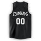 Custom Black White V-Neck Basketball Jersey Limited