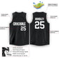 Custom Black White V-Neck Basketball Jersey Limited