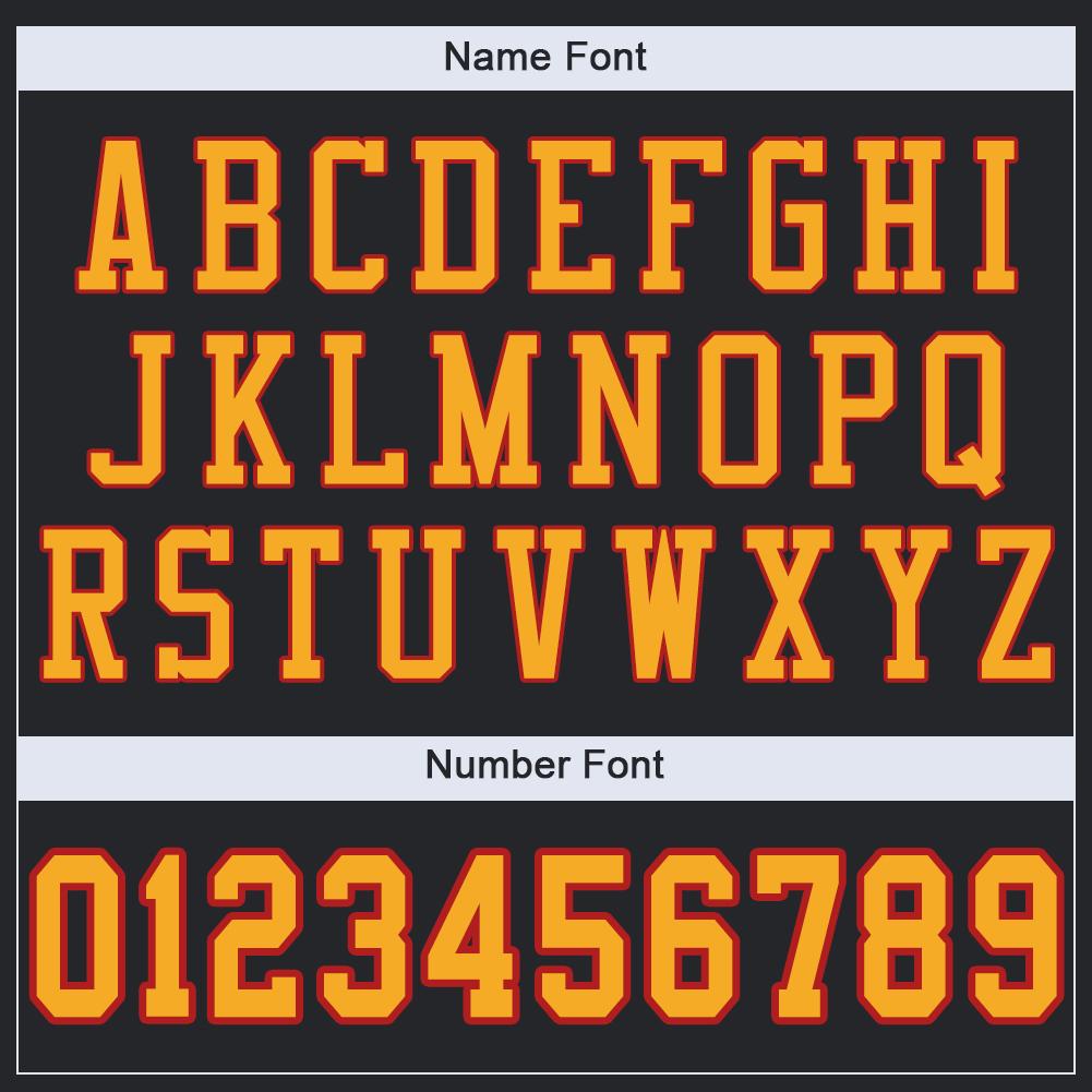 Custom Black Gold-Scarlet Mesh Authentic Football Jersey Limited