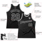 Custom Black Black-Gray Authentic Throwback Basketball Jersey Limited