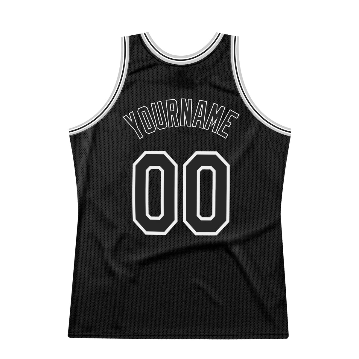 Custom Black Black-Gray Authentic Throwback Basketball Jersey Limited