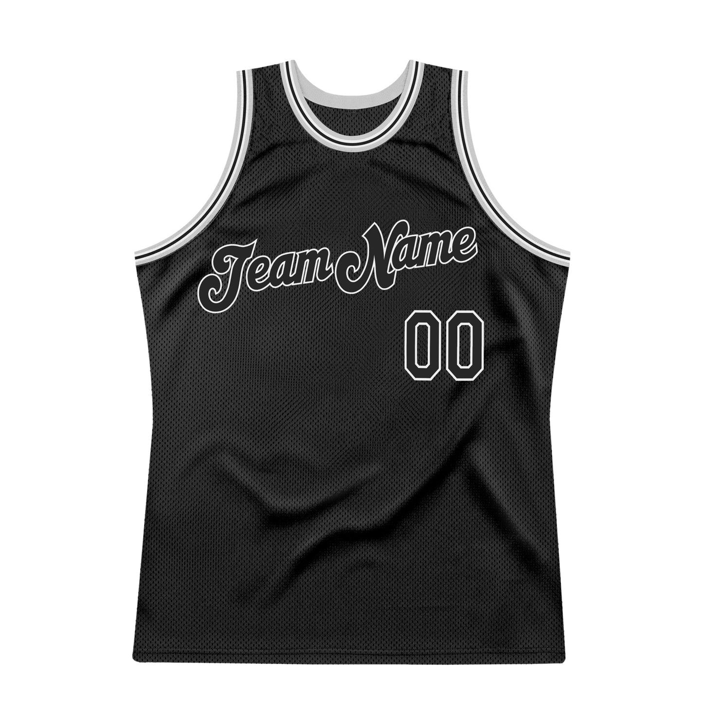 Custom Black Black-Gray Authentic Throwback Basketball Jersey Limited