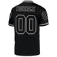 Custom Black Black-Gray Mesh Authentic Throwback Football Jersey Limited