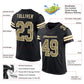 Custom Black Camo-Cream Mesh Authentic Football Jersey Limited