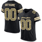 Custom Black Camo-Cream Mesh Authentic Football Jersey Limited