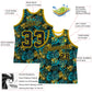 Custom Black Black-Gold 3D Pattern Tropical Hawaii Plants Authentic Basketball Jersey Limited
