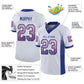 Custom White Royal-Red Mesh Drift Fashion Football Jersey Limited