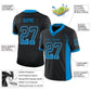 Custom Black Panther Blue-Gray Mesh Drift Fashion Football Jersey Limited
