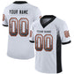 Custom White Black-Orange Mesh Drift Fashion Football Jersey Limited