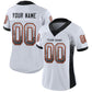 Custom White Black-Orange Mesh Drift Fashion Football Jersey Limited