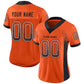 Custom Orange Black-White Mesh Drift Fashion Football Jersey Limited