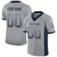 Custom Light Gray Navy-White Mesh Drift Fashion Football Jersey Limited