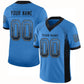 Custom Powder Blue Black-Gray Mesh Drift Fashion Football Jersey Limited