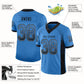 Custom Powder Blue Black-Gray Mesh Drift Fashion Football Jersey Limited