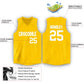 Custom Gold White V-Neck Basketball Jersey Limited