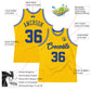 Custom Gold Royal-White Authentic Throwback Basketball Jersey Limited