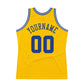 Custom Gold Royal-White Authentic Throwback Basketball Jersey Limited