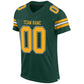 Custom Green Gold-White Mesh Authentic Football Jersey Limited
