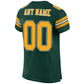 Custom Green Gold-White Mesh Authentic Football Jersey Limited