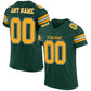 Custom Green Gold-White Mesh Authentic Football Jersey Limited