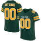 Custom Green Gold-White Mesh Authentic Football Jersey Limited