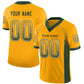 Custom Gold Green-White Mesh Drift Fashion Football Jersey Limited