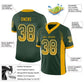 Custom Green Gold-White Mesh Drift Fashion Football Jersey Limited