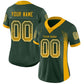Custom Green Gold-White Mesh Drift Fashion Football Jersey Limited