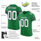 Custom Grass Green White-Black Mesh Authentic Football Jersey Limited