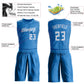 Custom Blue White Classic Sets Basketball Jersey Limited