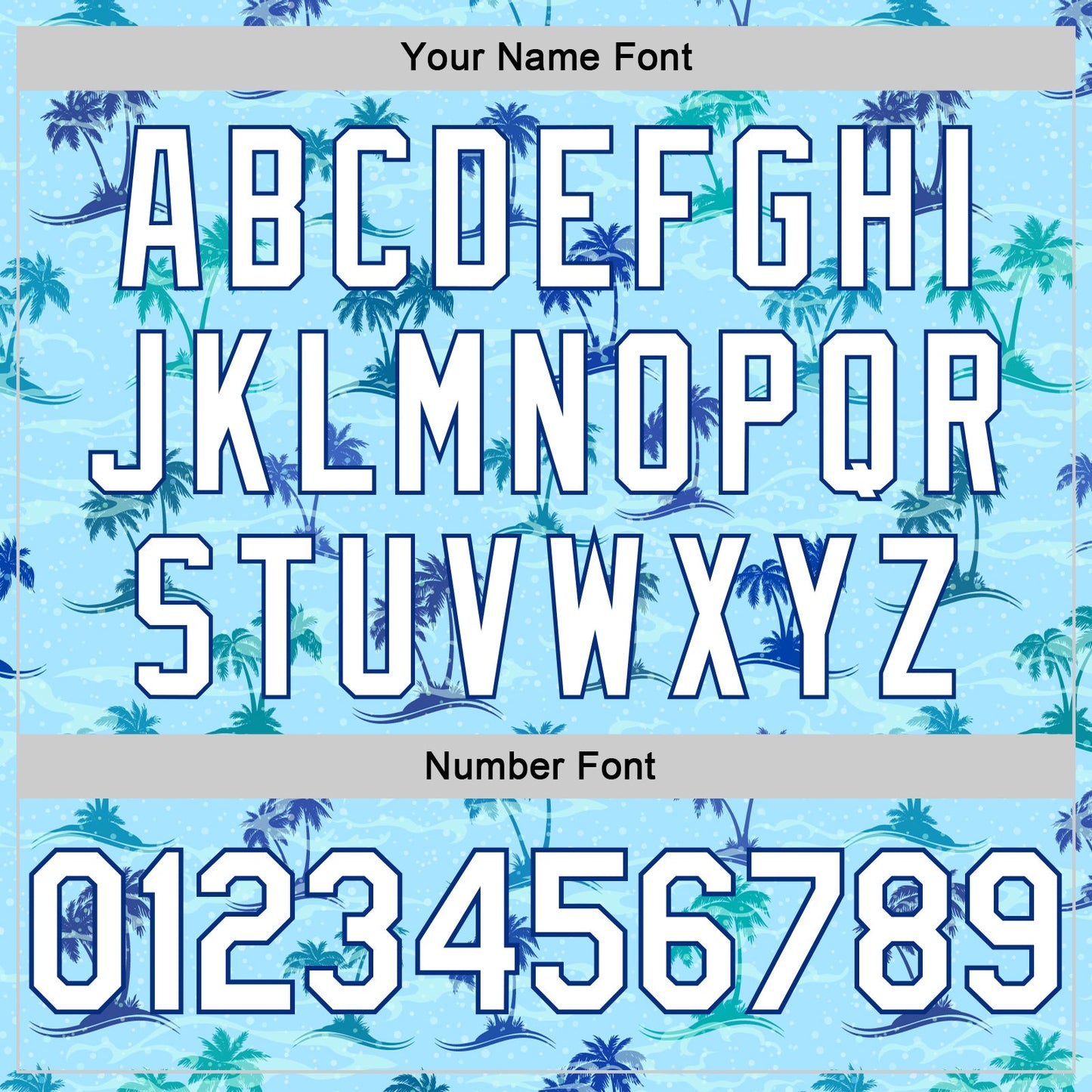 Custom Light Blue White-Royal 3D Pattern Hawaii Palm Trees Authentic Basketball Jersey Limited