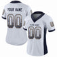 Custom White Navy-Old Gold Mesh Drift Fashion Football Jersey Limited