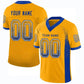 Custom Gold Royal-White Mesh Drift Fashion Football Jersey Limited