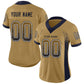 Custom Old Gold Navy-White Mesh Drift Fashion Football Jersey Limited